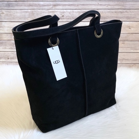 UGG Black Heritage Suede North South Tote - Picture 3 of 8